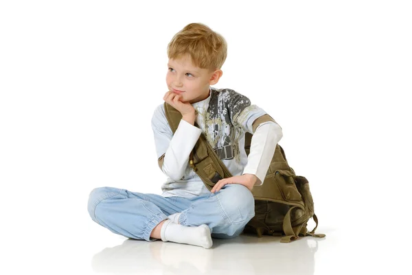 袋を持つ少年 — ストック写真