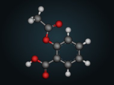 Molecular structure of aspirin clipart