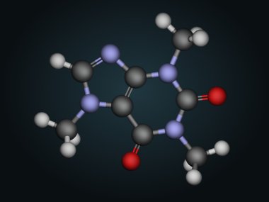 Molecular structure of caffeine clipart