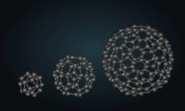 Uhlíku fullerenů — Stock fotografie