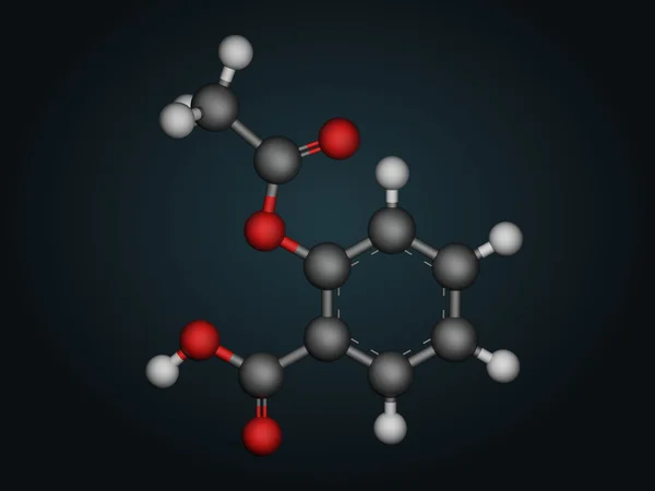 Struttura molecolare dell'aspirina — Foto Stock