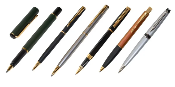 Penna och en ballpen — Stockfoto