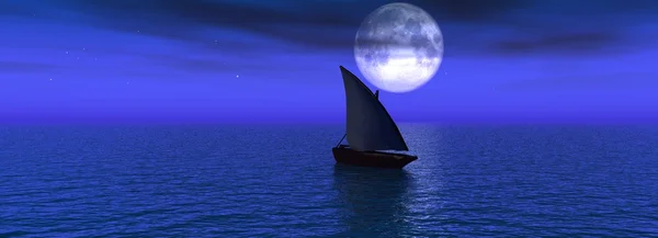 Морская ночь — стоковое фото