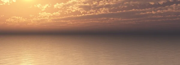 Sundown на море Ліцензійні Стокові Зображення