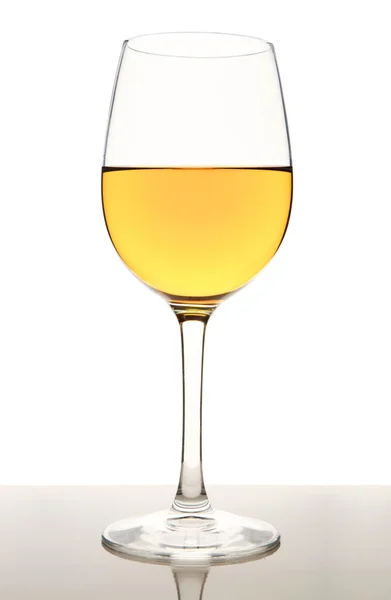 stock image Glass of white wine (isolated)