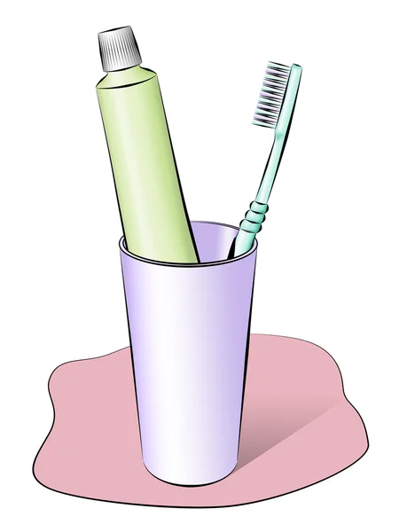 Atur untuk membersihkan gigi — Stok Foto