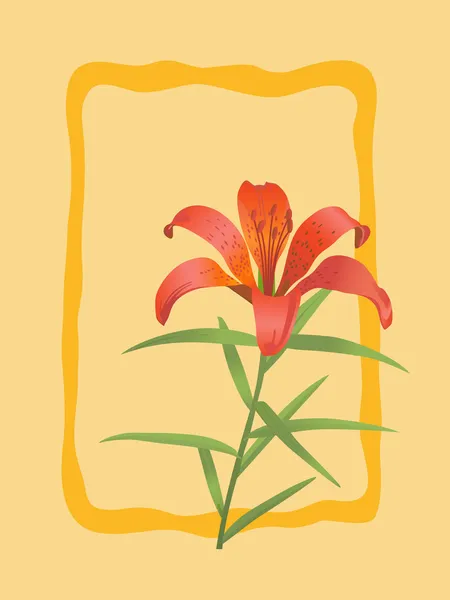 Postcard _ flower — Vector de stock