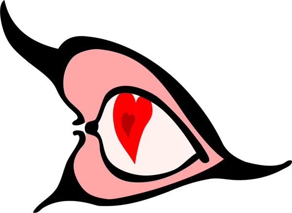 Occhio-cuore — Vettoriale Stock