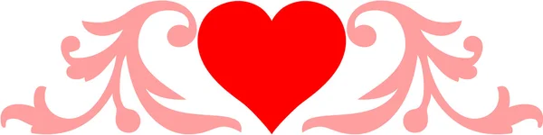 Coeur et monogramme — Image vectorielle