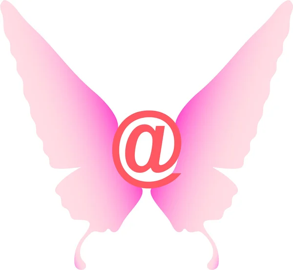 Email _ papillon — Image vectorielle