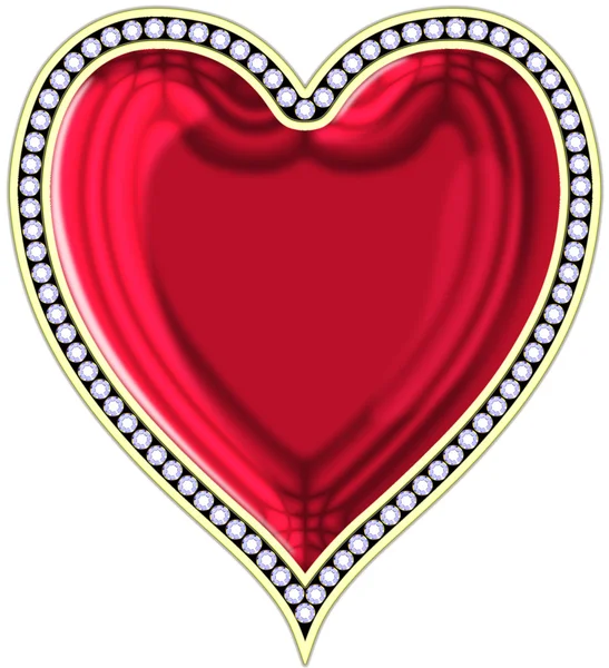 Coração com jóias — Fotografia de Stock