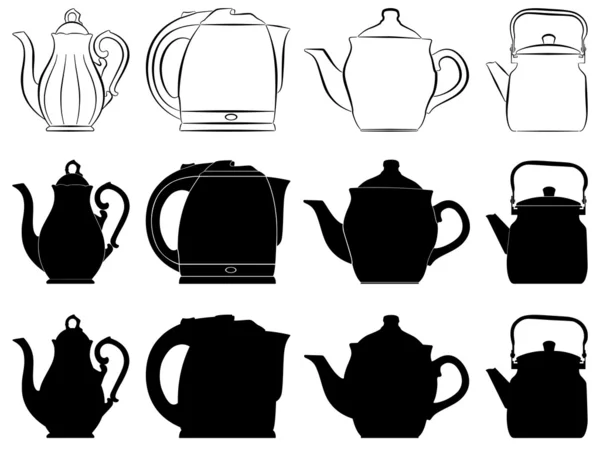 stock vector Teapots