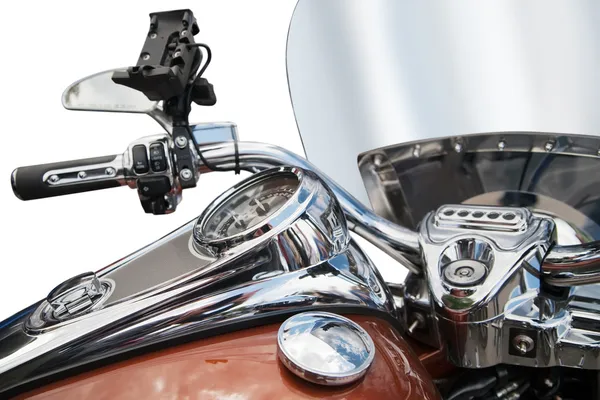 Вид сверху классического мотоцикла — стоковое фото
