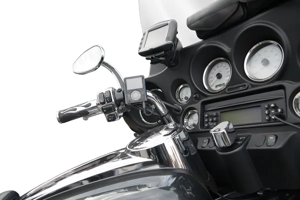 Bovenaanzicht van een luxe motorfiets — Stockfoto