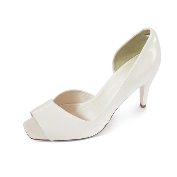 Fehér női cipők — Stock Fotó