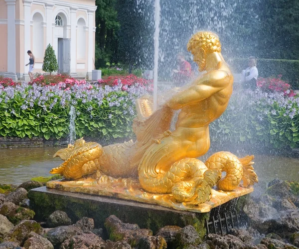 Petergof 的喷泉 — 图库照片