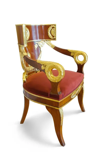 Cadeira de luxo dourado — Fotografia de Stock