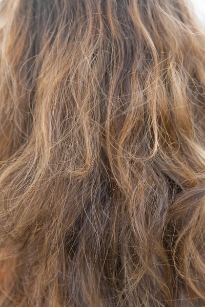 Cheveux châtain texturés — Photo
