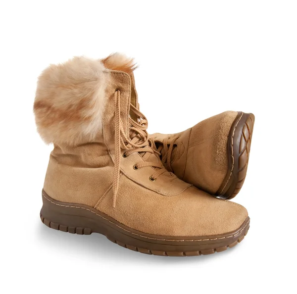 Shammy fur boots — Stock Photo, Image