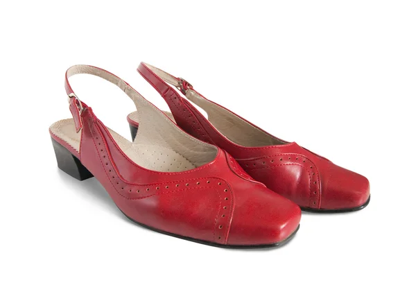 Κόκκινα παπούτσια womanish — Φωτογραφία Αρχείου