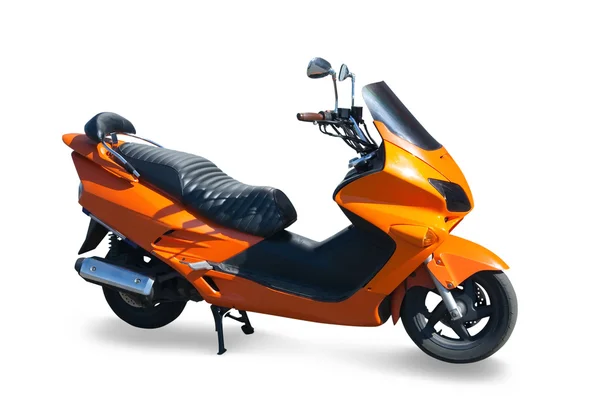 Yalıtılmış turuncu yeni scooter — Stok fotoğraf