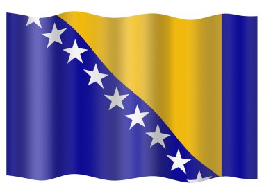 Bosnia and Herzegovina flag clipart