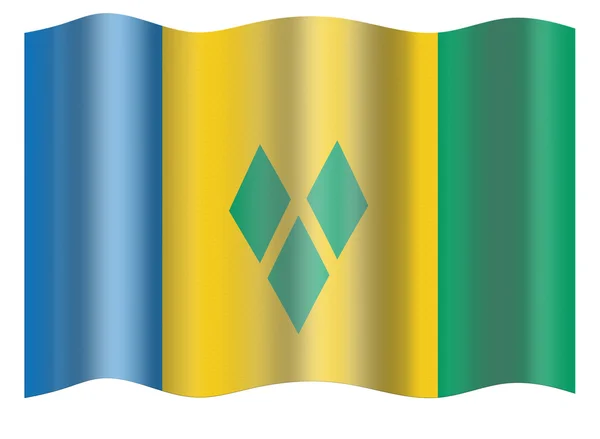 Vlajka Svatého Vincence a Grenadin — Stock fotografie