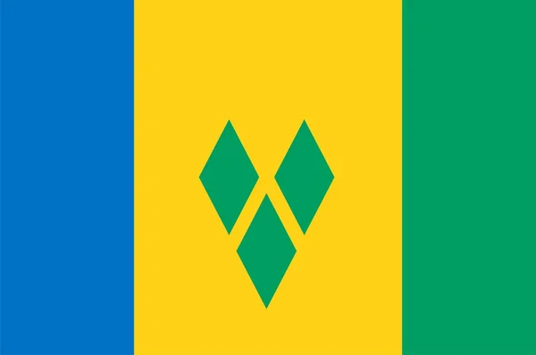 Flagga saint vincent och Grenadinerna — Stockfoto