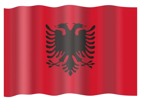 Albanien-Flagge — Stockfoto