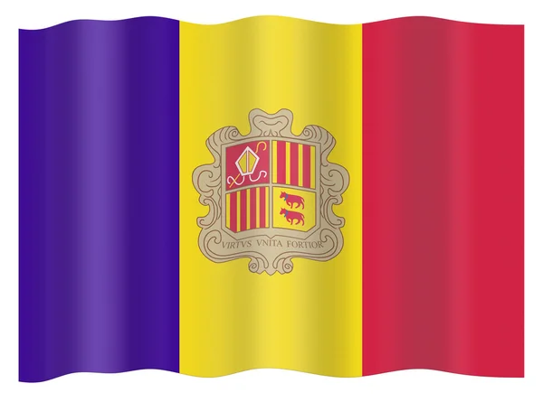 Прапор Андорри — стокове фото