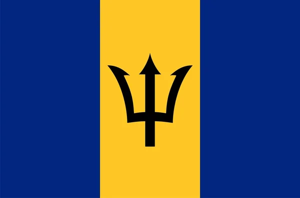 巴巴多斯国旗的 — 图库照片