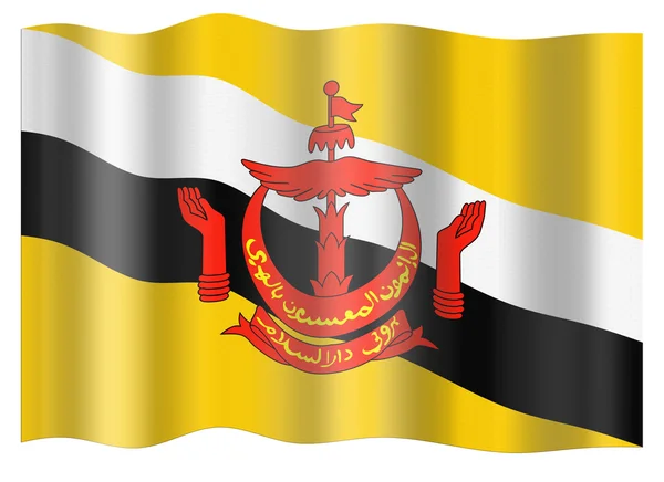 Flaga Brunei — Zdjęcie stockowe