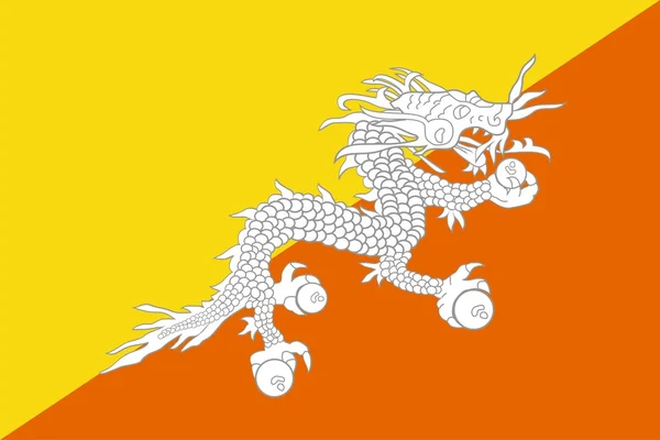 Vlag van Bhutan — Stockfoto