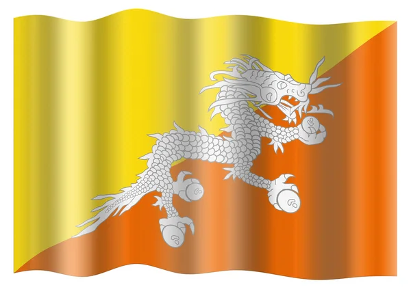 Bhutans flagga — Stockfoto