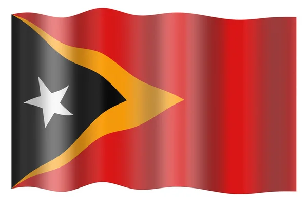 Bandeira da República Democrática de Timor-Leste — Fotografia de Stock
