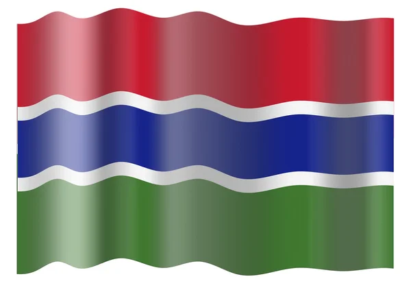Bandeira da Gâmbia — Fotografia de Stock