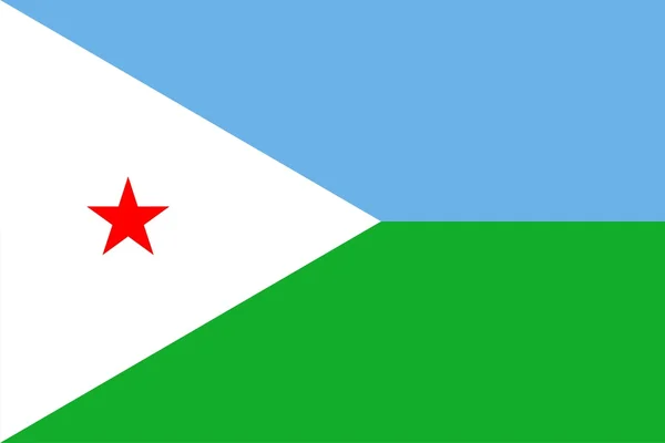 Bandeira de djibouti — Fotografia de Stock