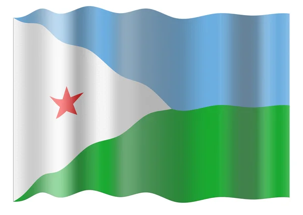 Flag of Djibouti — Stock Photo, Image