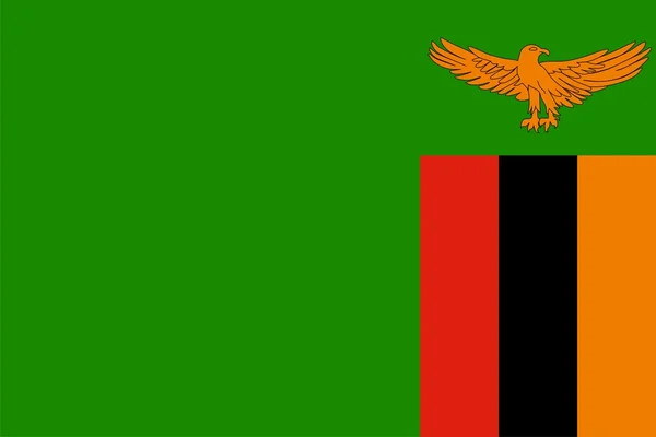 Bandeira da Zâmbia — Fotografia de Stock