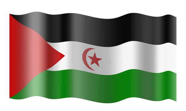 Σημαία Δυτικής Σαχάρας — Φωτογραφία Αρχείου