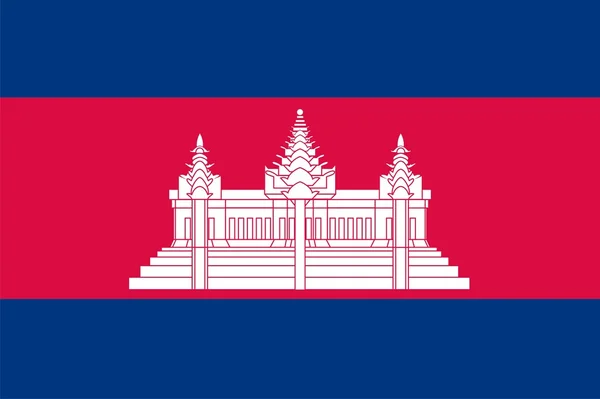 Kambodžská vlajka — Stock fotografie