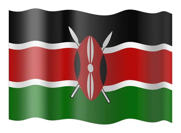 Keňská vlajka — Stock fotografie