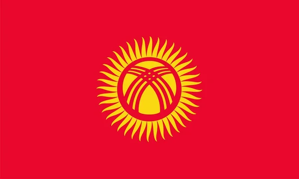 Flagge von Kirgisien — Stockfoto
