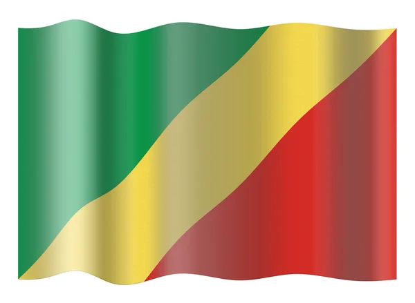 Flagga kongo — Stockfoto