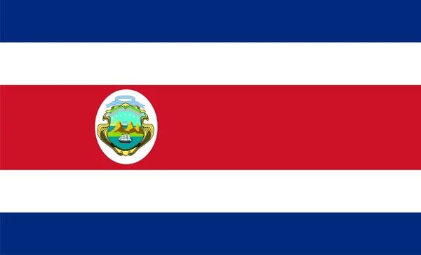 Kostarická vlajka — Stock fotografie
