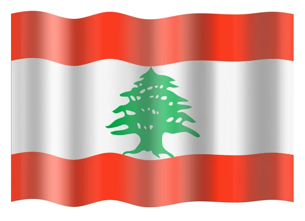 Libanonská vlajka — Stock fotografie