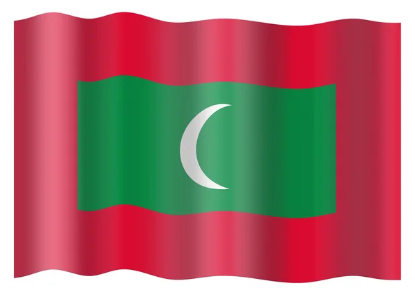 Vlag van de Republiek der Maldiven — Stockfoto