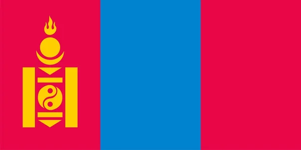 Flagge der Mongolei — Stockfoto