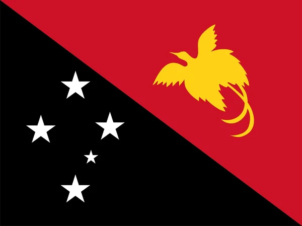 Pápua Új-Guinea lobogója — Stock Fotó