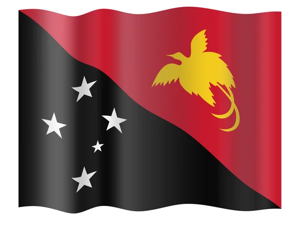 Прапор Папуа Нової Гвінеї — стокове фото